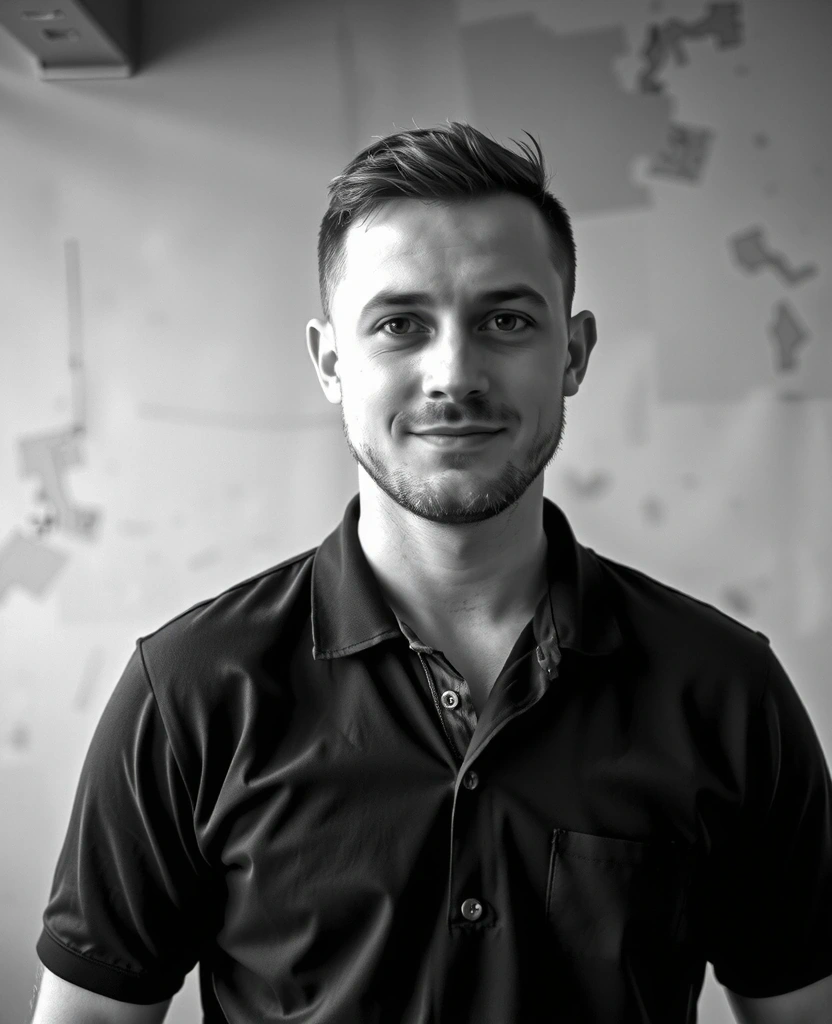 Portrait of a freshspacey team member in uniform.