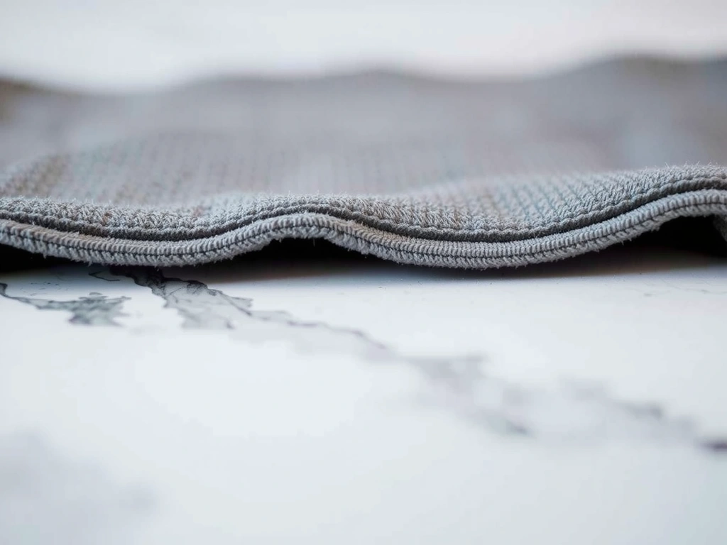 Microfiber cloth on marble surface