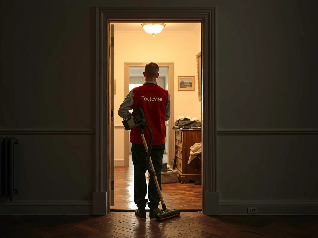 Technician at doorway